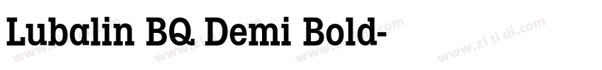 Lubalin BQ Demi Bold字体转换